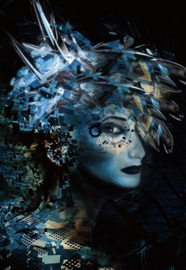 Arts numériques intitulée "Cybernétique" par Aurélie Pancrate, Œuvre d'art originale, Peinture numérique