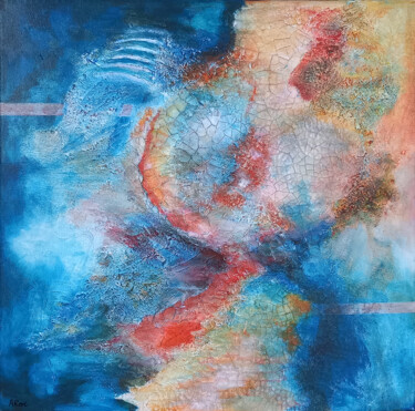 Картина под названием "Convergences" - Aurélie Rocheta, Подлинное произведение искусства, Акрил Установлен на Деревянная рам…