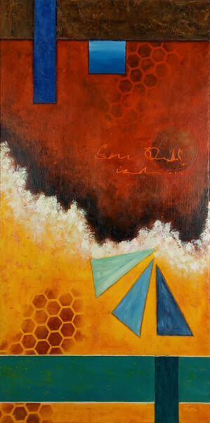 Картина под названием "Warming (Réchauffem…" - Aurélie Rocheta, Подлинное произведение искусства, Акрил Установлен на Деревя…