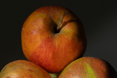 Photographie intitulée "Trois pommes" par Aurélien Comte, Œuvre d'art originale, Photographie numérique Monté sur Châssis en…