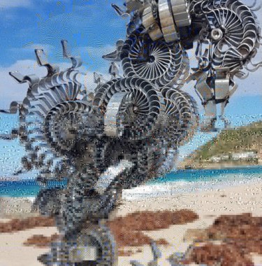 Rzeźba zatytułowany „hippocampe by DvisD…” autorstwa Dvis Dformes, Oryginalna praca, Metale