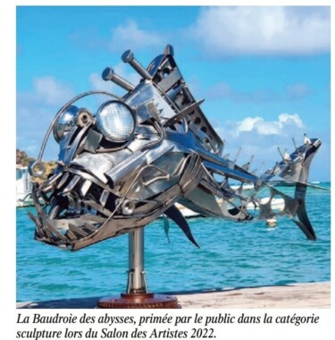 Escultura intitulada "La Baudroie des Aby…" por Dvis Dformes, Obras de arte originais, Aço inoxidável