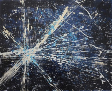 Peinture intitulée "Étoile bleue" par Aurélien Hild, Œuvre d'art originale