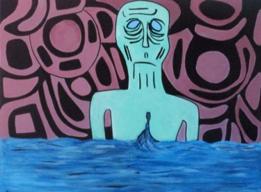 Painting titled "Un chagrin incommen…" by Aorlius, Original Artwork, Acrylic