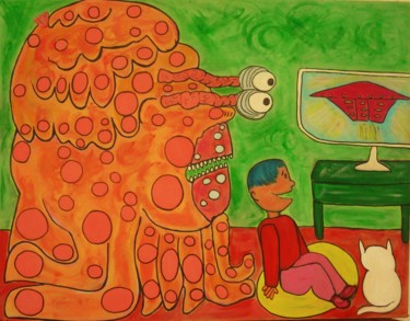 Painting titled "Science-fiction" by Aorlius, Original Artwork, Acrylic