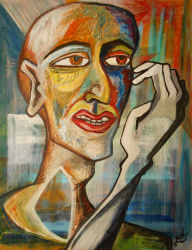 Peinture intitulée "L 'Homme qui résist…" par Aurélie Sarrazin, Œuvre d'art originale, Acrylique