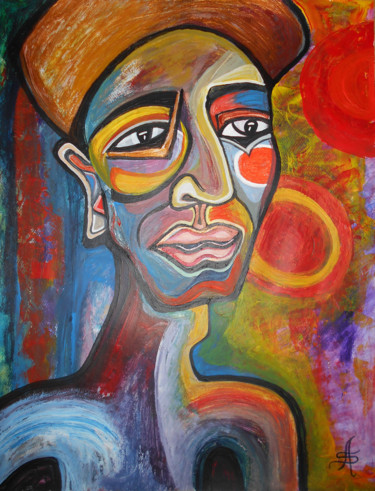 Peinture intitulée "Soleils d'afrique" par Aurélie Sarrazin, Œuvre d'art originale, Acrylique