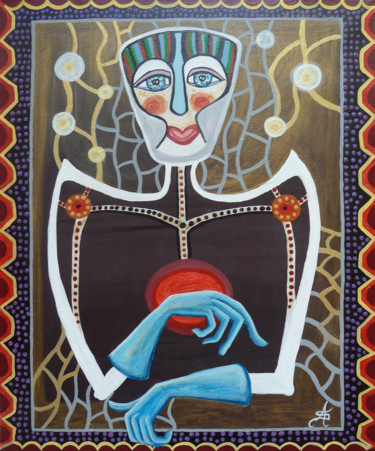 Malerei mit dem Titel "Rêve de Marionnette" von Aurélie Sarrazin, Original-Kunstwerk, Acryl