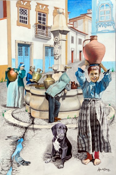 Pintura intitulada "Catarina - 1929" por Aurelio Bentes Bravo, Obras de arte originais, Óleo