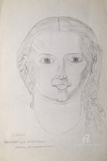 Drawing titled "Durer, "Madonna del…" by Aurelio Nicolazzo, Original Artwork, Pencil