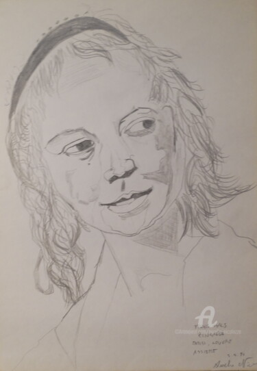 Drawing titled "Frans Hals: "Zingar…" by Aurelio Nicolazzo, Original Artwork, Pencil