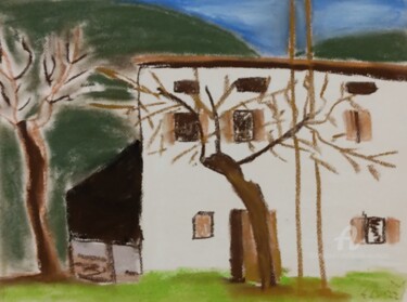 Dibujo titulada "The house of Stepan…" por Aurelio Nicolazzo, Obra de arte original, Pastel