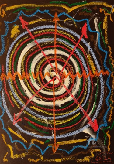 Dessin intitulée "Energia roteante" par Aurelio Nicolazzo, Œuvre d'art originale, Pastel