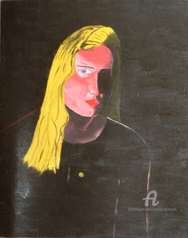Malerei mit dem Titel "La Donna del Mistero" von Aurelio Nicolazzo, Original-Kunstwerk, Öl