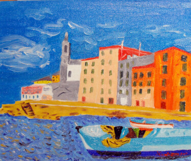 Peinture intitulée "Genova" par Aurelio Nicolazzo, Œuvre d'art originale, Huile