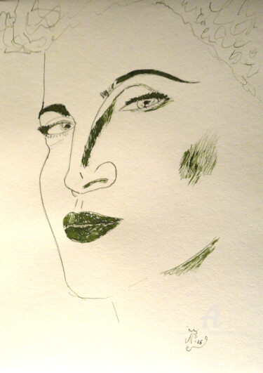 Malerei mit dem Titel "Madonna" von Aurelio Nicolazzo, Original-Kunstwerk, Tinte