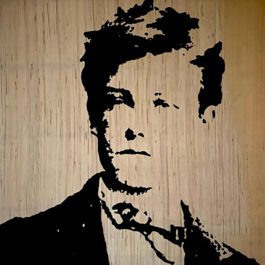 Schilderij getiteld "Arthur Rimbaud" door Auriac, Origineel Kunstwerk, Acryl