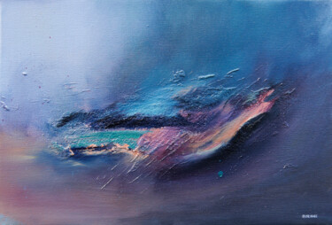Painting titled "Voyage Onirique 04" by Auriane Phillippon, Original Artwork, Acrylic Mounted on Wood Stretcher frame