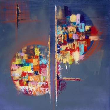 Peinture intitulée "Dans ma bulle" par Auriane Phillippon, Œuvre d'art originale, Acrylique Monté sur Châssis en bois