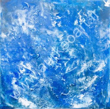Peinture intitulée "ocean-vu-du-ciel-gf…" par Aurkeo, Œuvre d'art originale, Acrylique