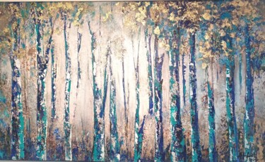 Pintura titulada "Bosque Luz y Espera…" por Aurora Infante, Obra de arte original, Acrílico Montado en Bastidor de camilla d…