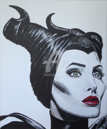 Painting titled "Maleficent Beauty" by Aurorae, Original Artwork, Acrylic