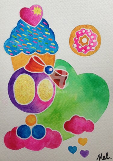 Dessin intitulée "Odd local, Cupcake…" par Aurorae, Œuvre d'art originale, Autre