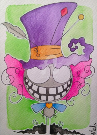 绘画 标题为“Odd local, Mad Hatt…” 由Aurorae, 原创艺术品, 水彩