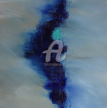 Painting titled "Face à la mer 50x50…" by Aurore Franc, Original Artwork