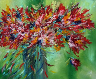 Peinture intitulée "Bouquet des Iles" par Aurore Franc, Œuvre d'art originale, Acrylique