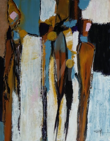L'instant qui apaise Peinture intitulée "L'instant qui apaise" par Aurore Franc, Œuvre d'art originale, Acrylique