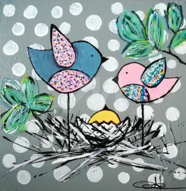 Cocon Peinture intitulée "Cocon" par Aurore Franc, Œuvre d'art originale, Acrylique