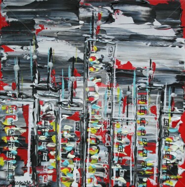 Painting titled "Immeuble" by Aurore Franc, Original Artwork, Acrylic