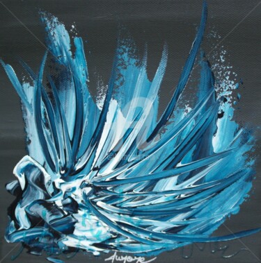 Peinture intitulée "bleu" par Aurore Franc, Œuvre d'art originale, Acrylique
