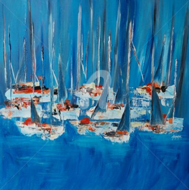 Peinture intitulée "Olonne sur mer 50x5…" par Aurore Franc, Œuvre d'art originale, Acrylique