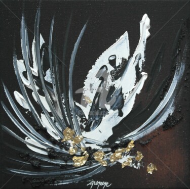 Peinture intitulée "L'aube blanche" par Aurore Franc, Œuvre d'art originale, Acrylique