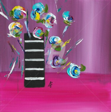 Peinture intitulée "Bouquet de confetti…" par Aurore Franc, Œuvre d'art originale, Acrylique