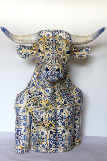 Sculpture intitulée "Azulejo" par Aurore Lanteri, Œuvre d'art originale, Plâtre