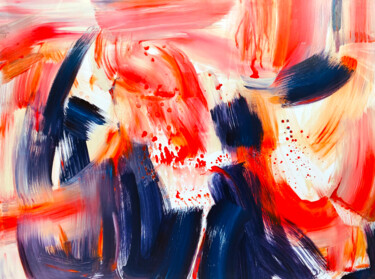 Картина под названием "AUFBRUCH 6" - Aurore Millet, Подлинное произведение искусства, Масло Установлен на Деревянная рама дл…