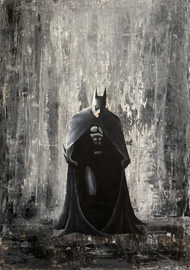 Peinture intitulée "Batman" par Aurore Terrier, Œuvre d'art originale, Acrylique