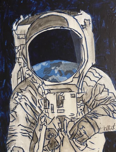 Peinture intitulée "Astro" par Aurore Terrier, Œuvre d'art originale, Acrylique