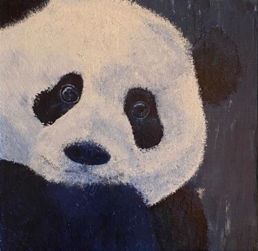 Painting titled "Panda" by Aurore Terrier, Original Artwork, Acrylic