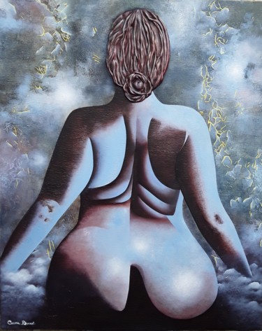 Painting titled "Féminin Sacré (1)" by Aurore Bonnet, Original Artwork, Oil