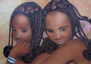Peinture intitulée "Tendresses du Namib…" par Aurore Bonnet, Œuvre d'art originale, Huile