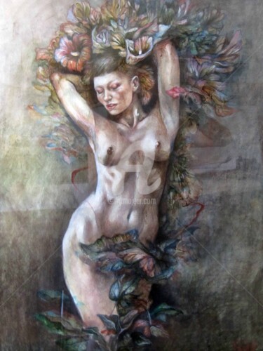 Pintura titulada "AMETHYSTE" por Aurore Lephilipponnat, Obra de arte original, Acrílico