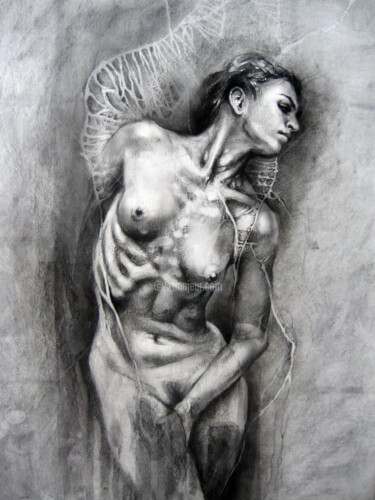 Dibujo titulada "buste de femme" por Aurore Lephilipponnat, Obra de arte original