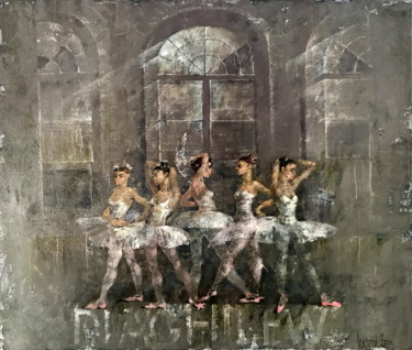 Painting titled "Неземные сильфиды" by Helen Illichova, Original Art, Oil