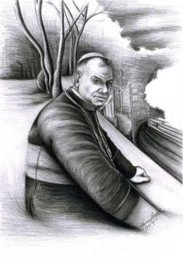 Desenho intitulada "A visão de um bispo" por Dimarco.Art, Obras de arte originais, Lápis