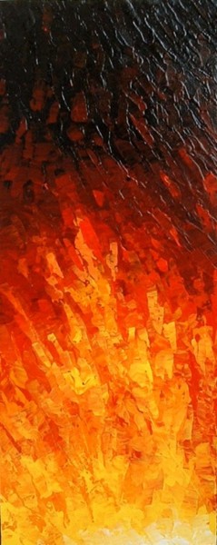 Peinture intitulée "FIRE#1" par Autres Artistes, Œuvre d'art originale, Huile
