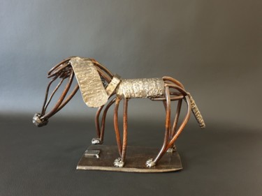 Sculpture titled "Jo" by Sandrine Plumard, Original Artwork, Metals